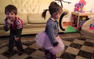 Funny Babies Dancing 2 Wide Wallpaper