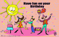 Funny Cartoons Birthday 9 Background