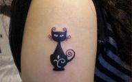 Funny Cat Tattoo 52 Widescreen Wallpaper