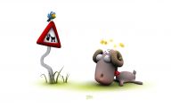 Funny Animals Cartoons 3 Background Wallpaper