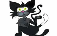 Funny Cartoon Cat 31 Widescreen Wallpaper