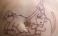 Funny Monkey Tattoos 1 Desktop Background