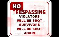 Funny No Trespassing Signs 14 Desktop Background